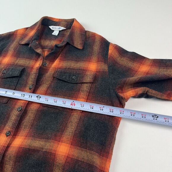 Old Navy Boyfriend Plaid Flannel Shirt S Evermore Swiftie Cabincore Grunge Indie - Picture 7 of 12